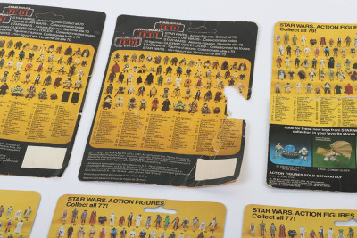 Nine Vintage Star Wars Card backs for loose action figures Kenner Palitoy. - 6