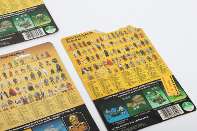Nine Vintage Star Wars Card backs for loose action figures Kenner Palitoy. - 7