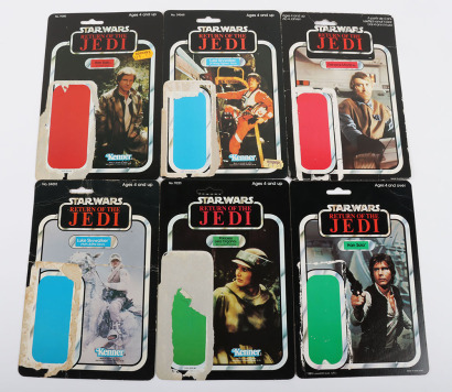 Ten Vintage Star Wars Card backs for loose action figures Kenner Palitoy Kenner.