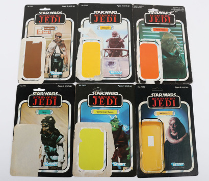 Ten Vintage Star Wars Card backs for loose action figures Kenner Palitoy Kenner.