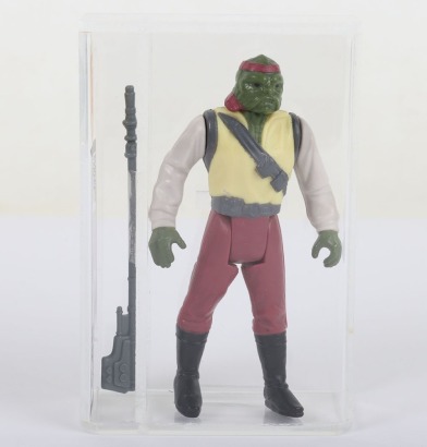 Vintage Star Wars Barada Last 17 Graded 90% Gold UKG Action Figure 1985.