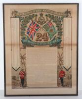 Victorian Coloured Printed Muster Roll “In Memoriam of the Heroes Who Fell at Isandhlwana”