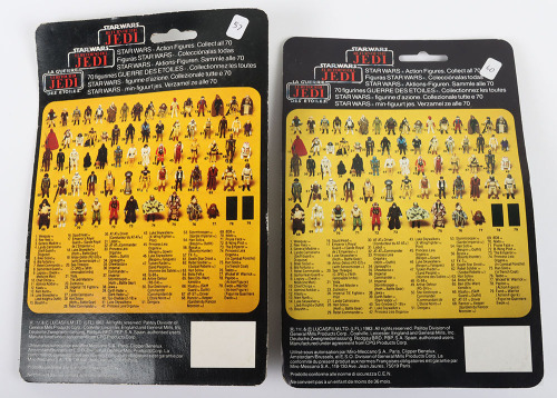 Two Vintage Star Wars Action Figures with bubbles and card backs.