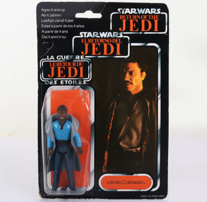 Vintage Star Wars Return of the Jedi Lando Calrissian Original Carded Moc Action Figure Clipper Tri-Logo Palitoy.