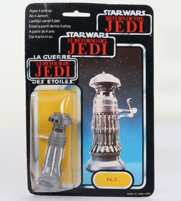 Vintage Star Wars Return of the Jedi FX-7 Original Carded Moc Action Figure Tri-Logo Palitoy.