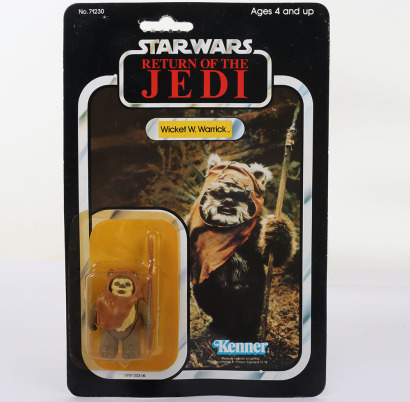 Vintage Star Wars Return of the Jedi Wicket W. Warrick Kenner Original Carded Moc Action Figure.