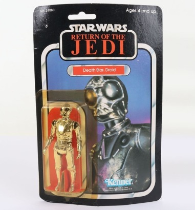 Vintage Star Wars Return of the Jedi Death Star Droid Kenner Original Carded Moc Action Figure.