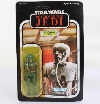 Vintage Star Wars Return of the Jedi Too-Onebee 2-1B Kenner Original Carded Moc Action Figure.