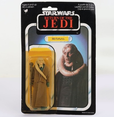 Vintage Star Wars Return of the Jedi Bib Fortuna Palitoy Original Carded Moc Action Figure.