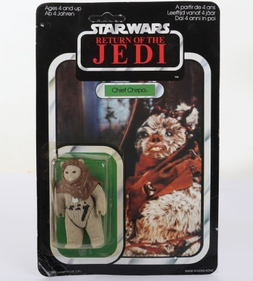 Vintage Star Wars Return of the Jedi Chief Chirpa Palitoy Original Carded Moc Action Figure.
