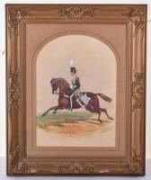 R Simkin Royal Horse Artillery Officer Watercolour