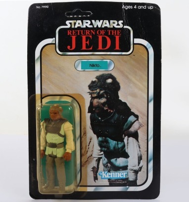 Vintage Star Wars Return of the Jedi Nikto Kenner Original Carded Moc Action Figure.