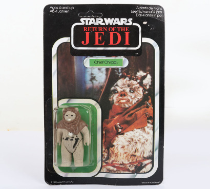 Vintage Star Wars Return of the Jedi Chief Chirpa Palitoy Original Carded Moc Action Figure.