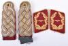 Very Rare Matched Set of Luftwaffe Judicial Department Tunic Collar Patches and Shoulder Boards