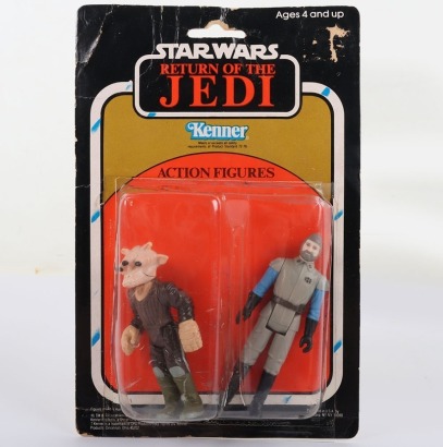 Scarce Vintage Star Wars Return of the Jedi Kenner Two pack action figures carded moc.