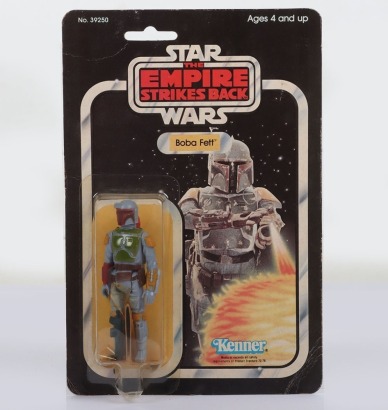 Vintage Star Wars The Empire Strikes Back Boba Fett Kenner Original Carded Moc Action Figure.