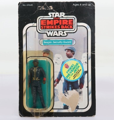 Vintage Star Wars The Empire Strikes Back Bespin Security Guard Palitoy Sticker Original Carded Moc Action Figure.