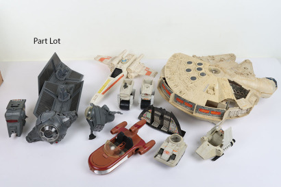 Quantity of Vintage Star Wars Vehicle and Play set parts and accessories Kenner.