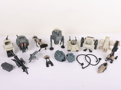Collection of Vintage Star Wars Loose Mini Rigs Vehicles Kenner.