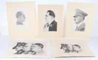 Series of Third Reich prints of Hitler and Goering