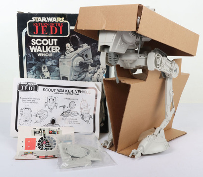 Vintage Star Wars Return of the Jedi Scout Walker boxed Palitoy.