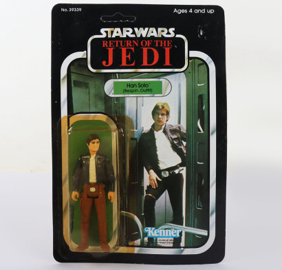 Vintage Star Wars Return of the Jedi Han Solo Bespin Outfit Kenner Original Carded Moc Action Figure.