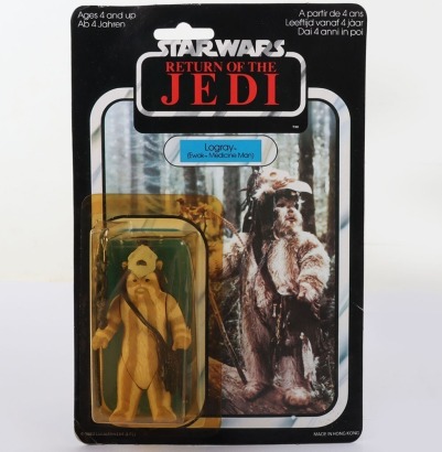 Vintage Star Wars Return of the Jedi Logray Palitoy Original Carded Moc Action Figure.