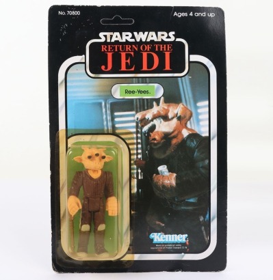 Vintage Star Wars Return of the Jedi Ree-Yees Kenner Original Carded Moc Action Figure.