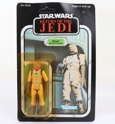 Vintage Star Wars Return of the Jedi Bossk Kenner Original Carded Moc Action Figure.