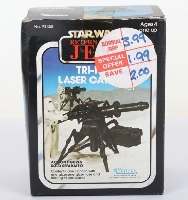 Vintage Star Wars Return of the Jedi Tri-Pod Laser Cannon Mini Rig boxed Kenner.