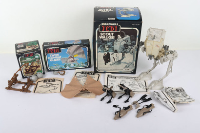 Collection of Vintage Star Wars Return of the Jedi Vehicles.