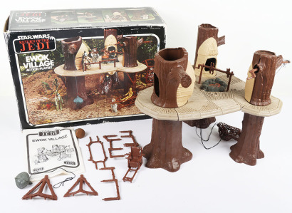 Vintage Star Wars Return of the Jedi Ewok Village Action Playset Boxed Meccano.