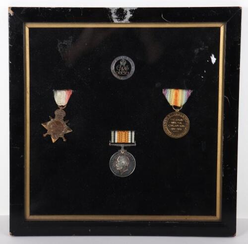 WW1 Stockbrokers Battalion 10th Royal Fusiliers 1914-15 Star Trio and Silver Wound Badge Group