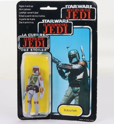 Vintage Star Wars Boba Fett Original Carded Moc Action Figure Tri-Logo Palitoy.
