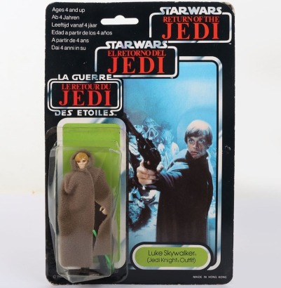 Vintage Star Wars Luke Skywalker Jedi Knight Outfit Original Carded Moc Action Figure Tri-Logo Palitoy.