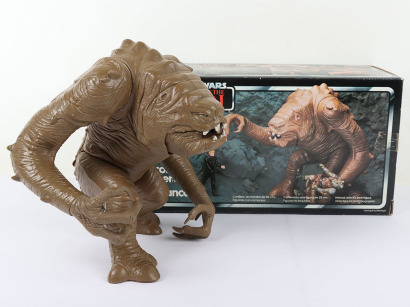 Vintage Star Wars Tri-Logo Return of the Jedi Rancor Monster Action Figure Boxed Palitoy.