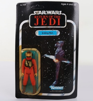 Vintage Star Wars Return of the Jedi B-Wing Pilot Kenner Original Carded Moc Action Figure.
