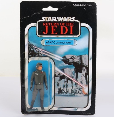 Vintage Star Wars Return of the Jedi AT-AT Commander Palitoy Carded Moc Action Figure.