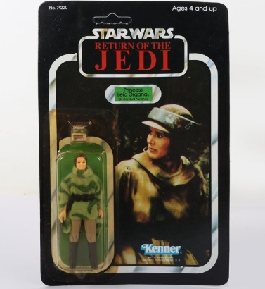 Vintage Star Wars Return of the Jedi Princess Leia Organa Combat Poncho Kenner Original Carded Moc Action Figure.