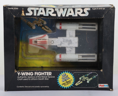 Palitoy Star Wars Vintage Y-Wing Fighter Diecast Vehicle in Original Packaging.