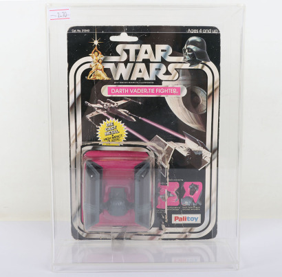 Palitoy Star Wars Vintage Darth Vader Tie Fighter Diecast Vehicle carded moc.