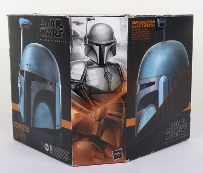 Star Wars The Black Series Electronic Helmet Mandalorian Death Watch Boxed Hasbro.