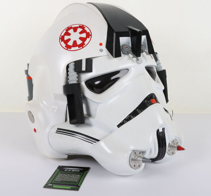 Star Wars AT-AT driver replica prop helmet made by prop maker Dan Laws signed by Dan Laws.