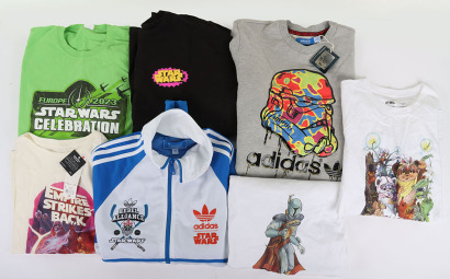 Quantity of Exclusive Star Wars Celebration and Branded Clothing.