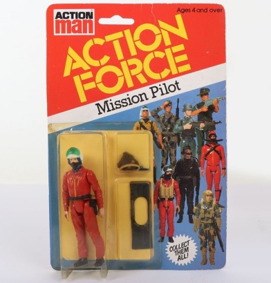 Vintage Action Force Mission Pilot Series 1 carded moc Action figure 1982 Palitoy.