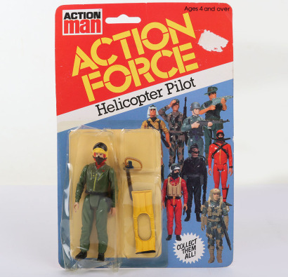 Vintage Action Force Helicopter Pilot Series 1 carded moc Action figure 1982 Palitoy.