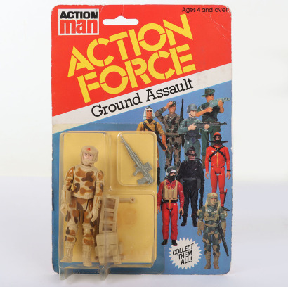 Vintage Action Force Ground Assault Series 1 carded moc Action figure 1982 Palitoy.