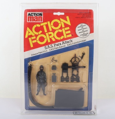 Vintage Action Force SAS Para Attack with action figure Graded UKG moc Palitoy.