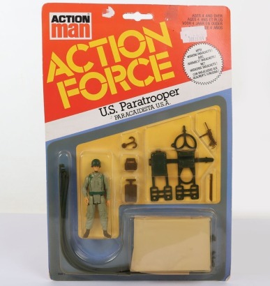 Vintage Action Force US Paratrooper Action Figure moc Palitoy 1982.