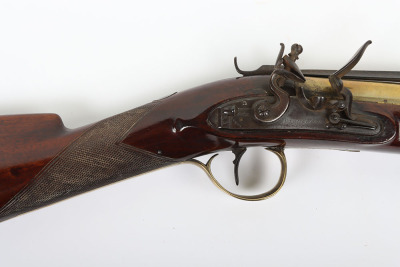 Brass barrel flintlock blunderbuss signed SUTHERLAND, LONDON, c.1820, - 4
